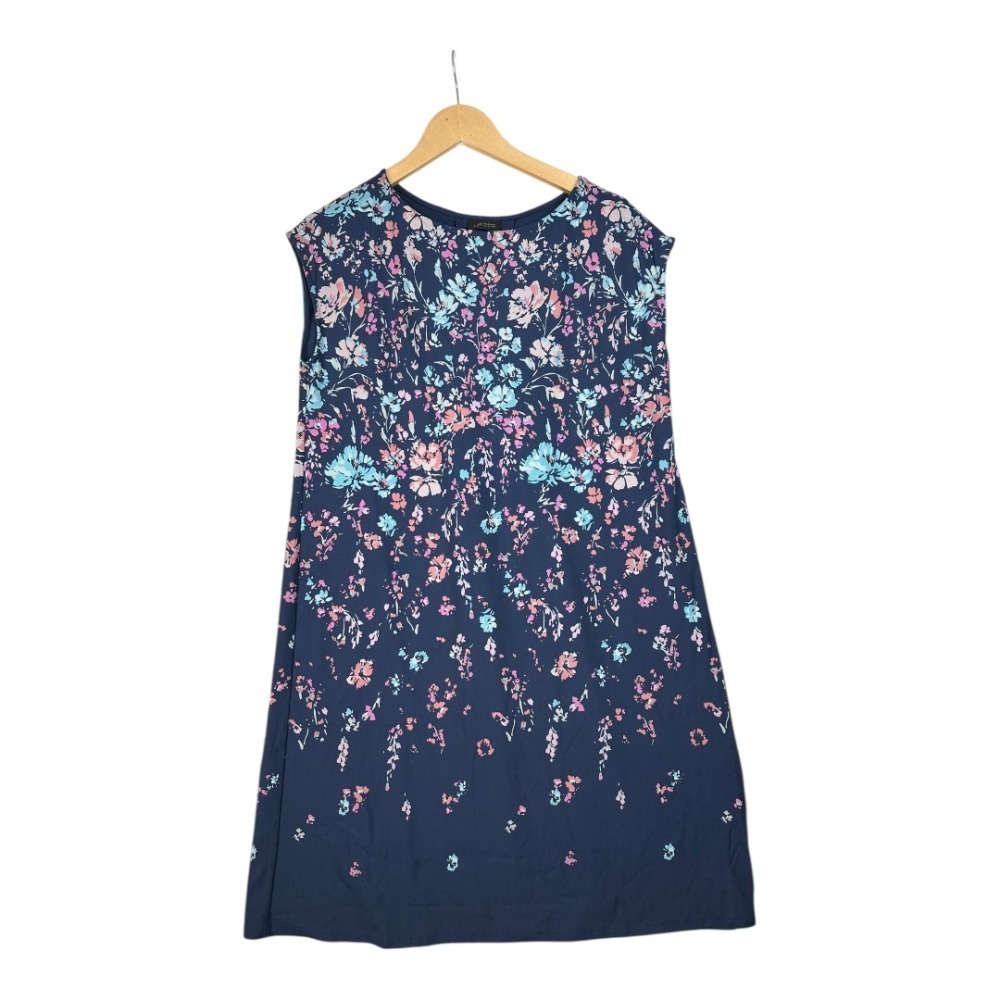 J. Jill‎ Wearever Floral Print Sleeveless Shirt Dress size XS Blue